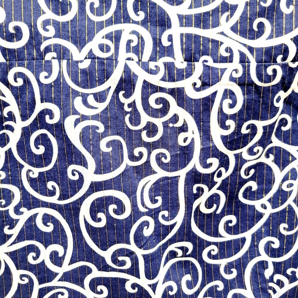 Lilly Pulitzer Notch Neck Shift Dress Size 10 Navy White Gold Metallic Stripe - Picture 6 of 13
